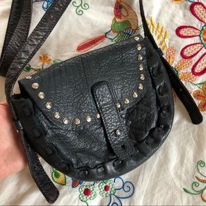 NWOT Free People Black Leather Crossbody Bag